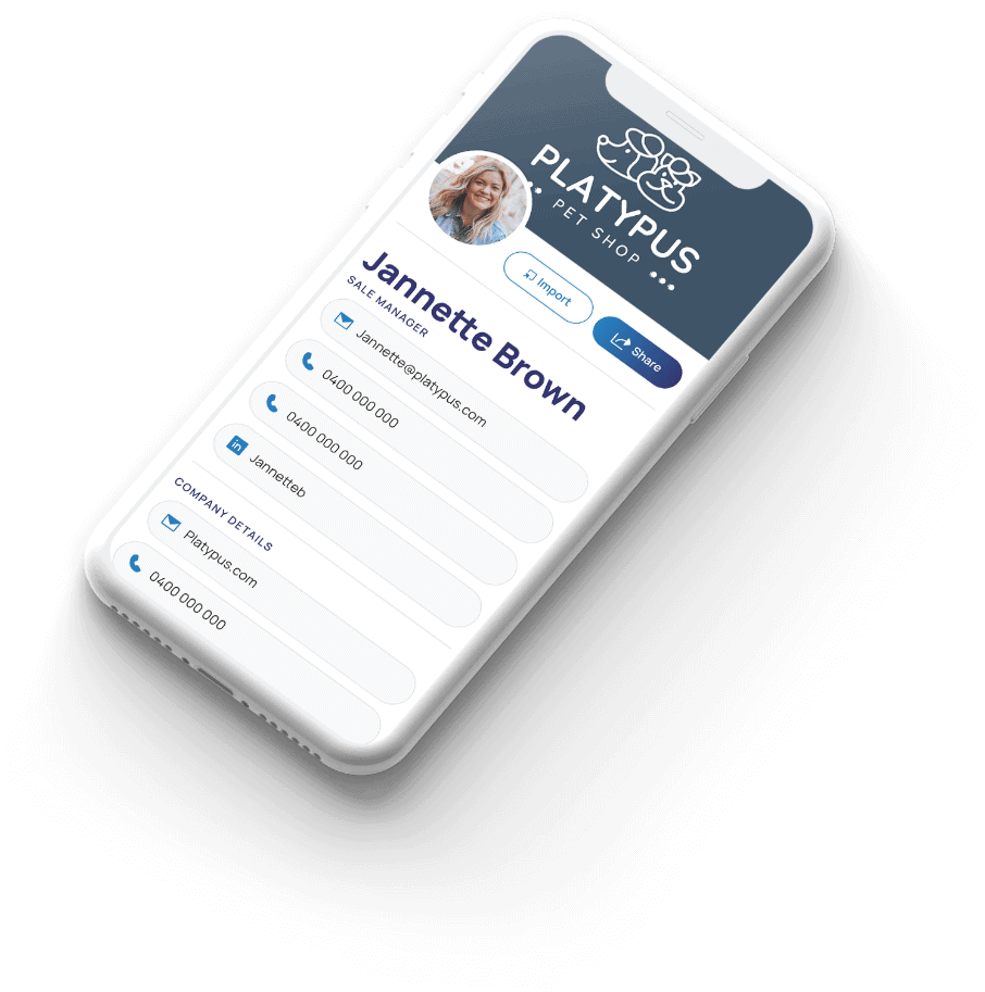 Platypus phone app with ora id digital card
