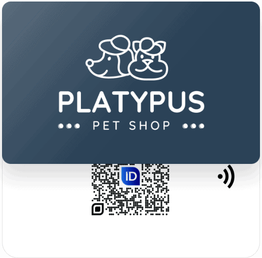 platypus pet shop business card